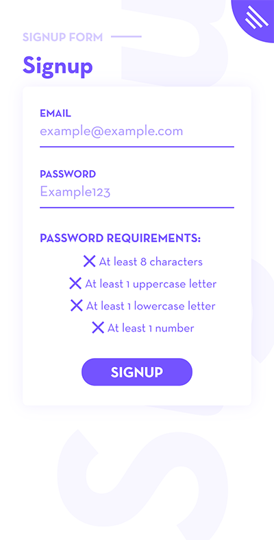 Signup Screenshot